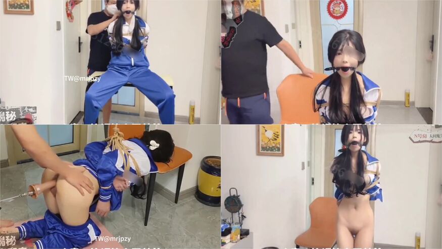 Showing The Pure Face Of The School Girl Forced To Tie Up And Train