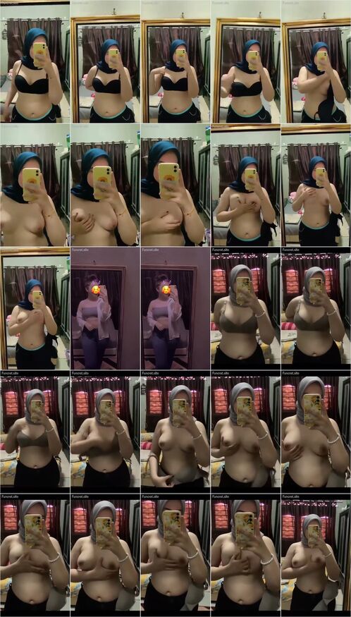 Hijab Montok Pamer Body Depan Cermin