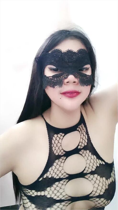 Frozencha Black Lingerie Susunya Pink Imut Hot51